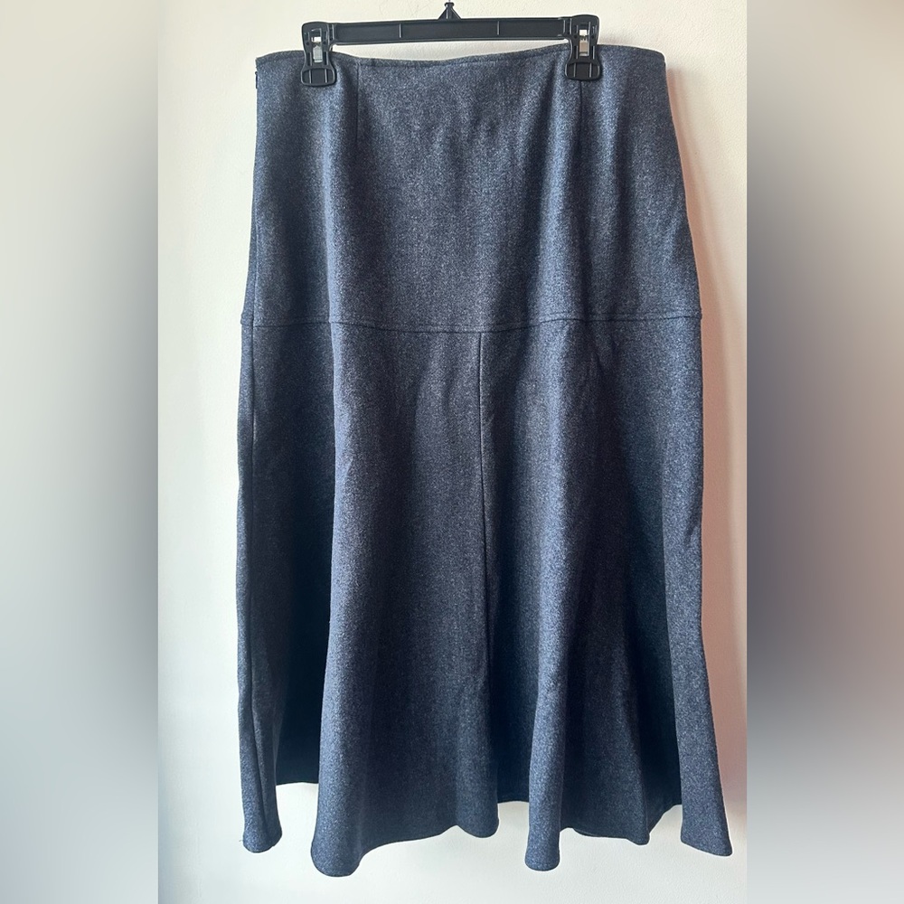 OGL Heather Gray A-Line Midi Skirt Waist 16” Length 34” Size L/P | 0572